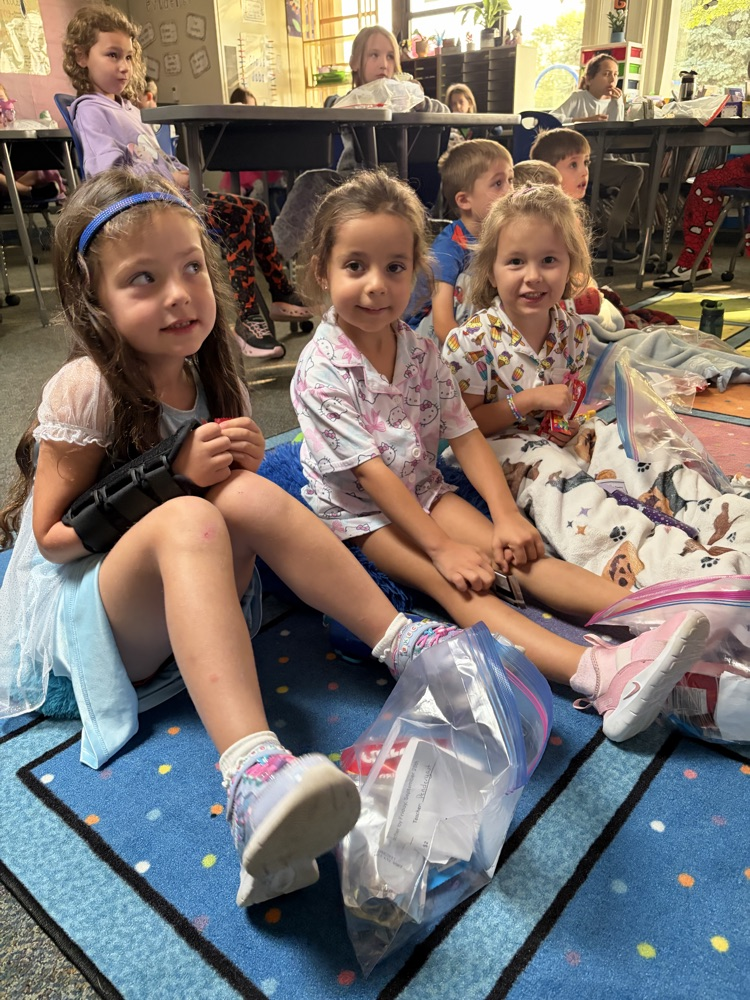 students watching a movie
