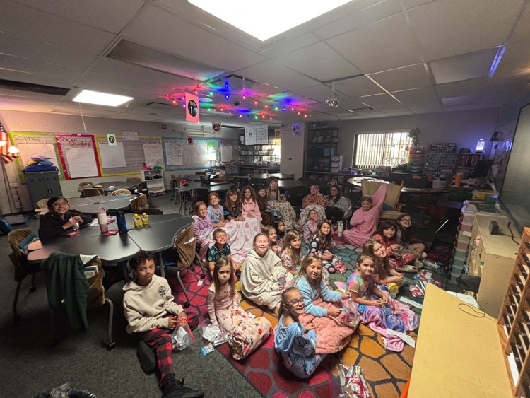 students watching a movie