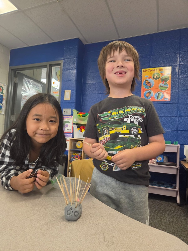 students with a science project