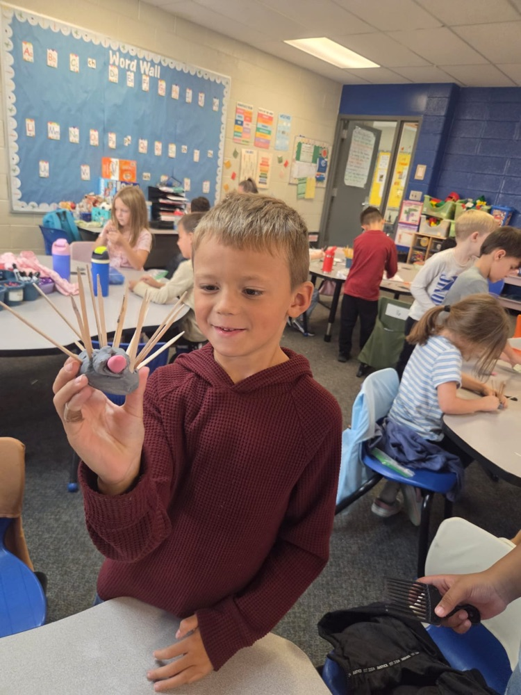 students with a science project