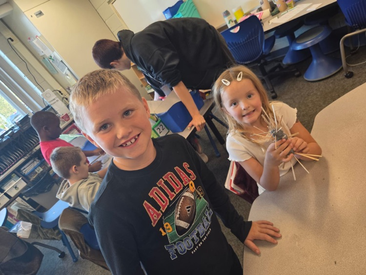students with a science project