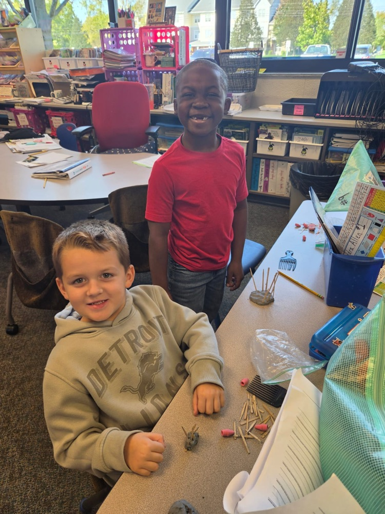 students with a science project