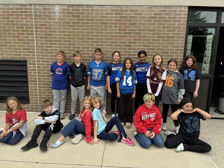 Students and staff show off their favorite sports teams and jerseys for Sports/Jersey Day during Spirit Week.