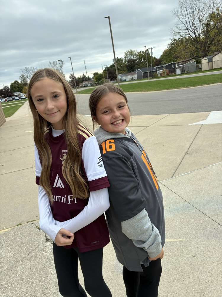 Students and staff show off their favorite sports teams and jerseys for Sports/Jersey Day during Spirit Week.