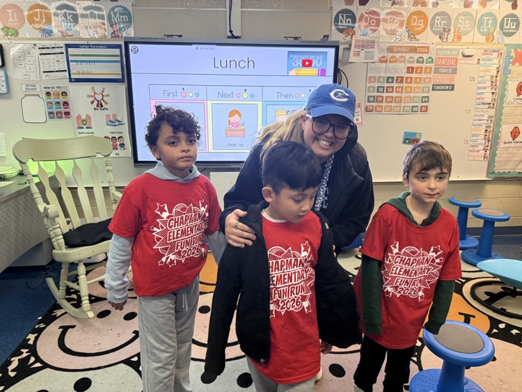 Students participating in Chapman’s Fun Run on Friday, running, walking, and cheering each other on. Thank you to our PTO for organizing such a fun event!