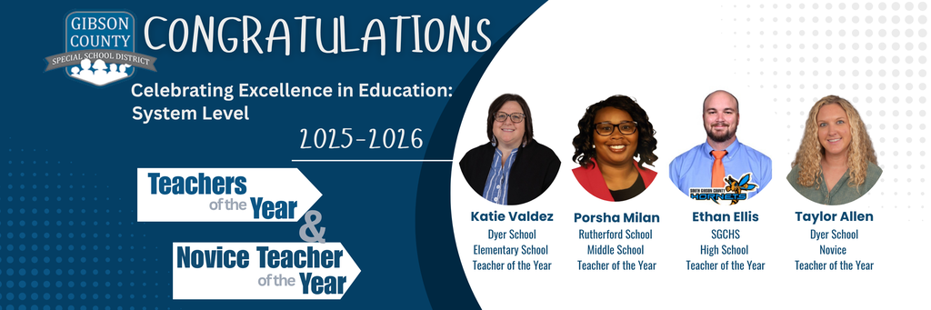 2025-2026 Teachers of the Year & Novice  Teacher of the Year