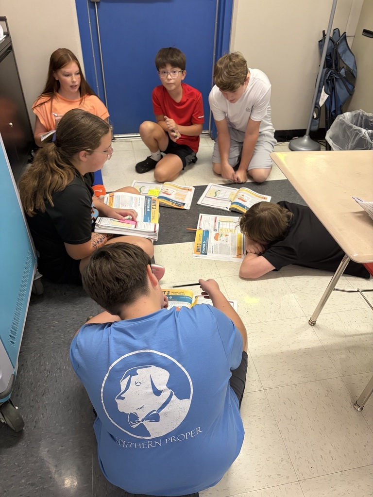Students working