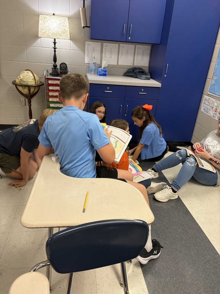Students working
