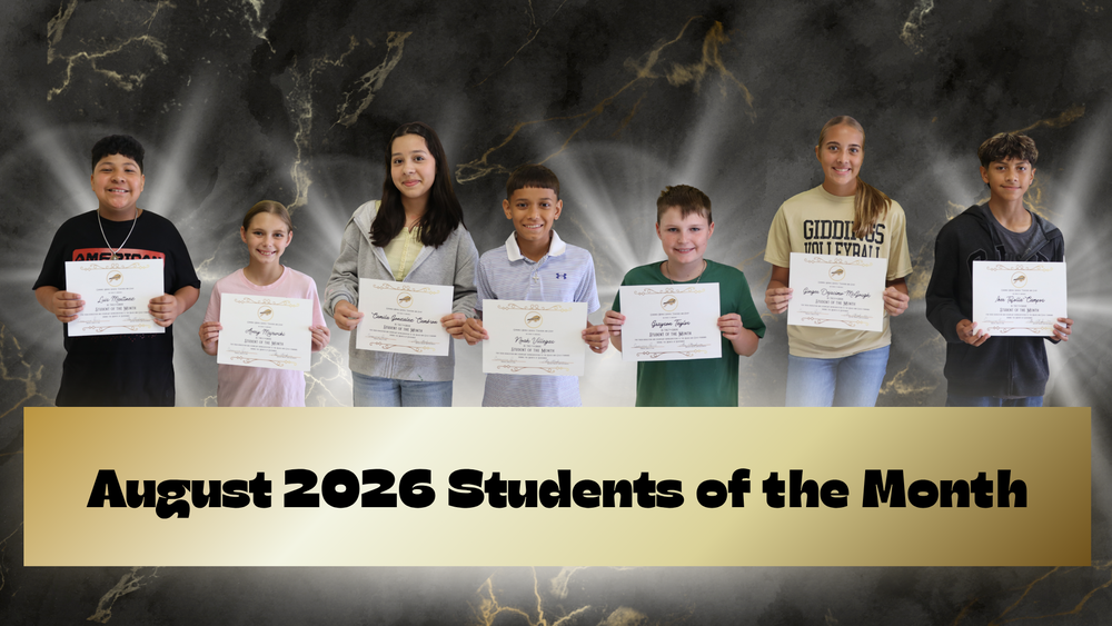 August 2026 Students of the Month