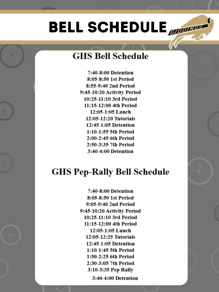 GHS 25-26 Bell Schedule