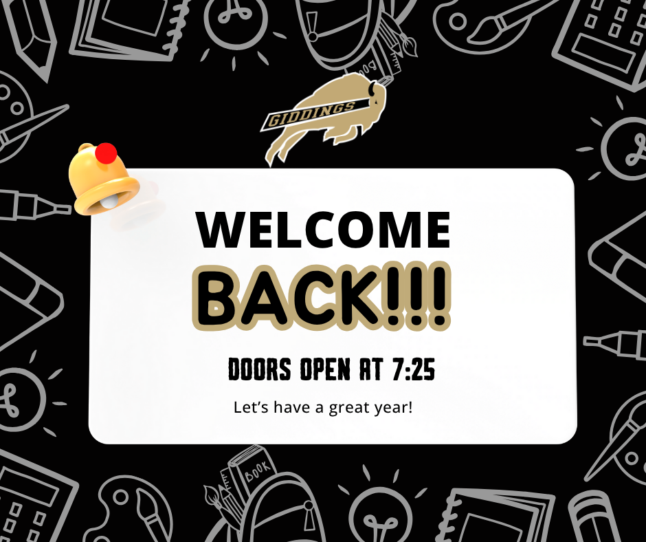 ⭐Welcome to the 2025-2026 School Year! We are so excited to see each and every student as we head into another great year! 📵Please remember to join us in adhering to HB 1481 and make sure to keep your personal devices off and in your backpack. 🏫The doors open for breakfast at 7:25 📞If you have any questions please call the GMS Office as we are not able to monitor social media while we are busy in class. 🎉Let's have another amazing year, and let's go Buffs!