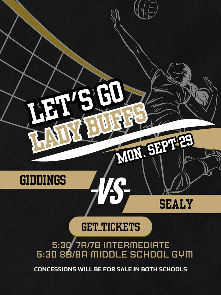 Come out and support the Lady Buffs in the GMS Gym Monday (9/29) @ 5:30