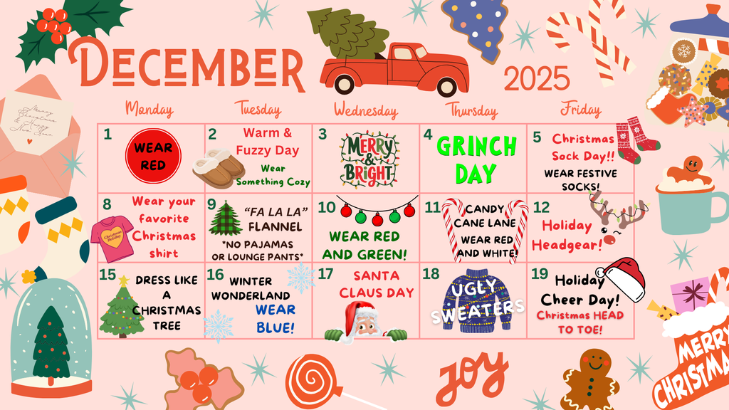 December Calendar Theme Days