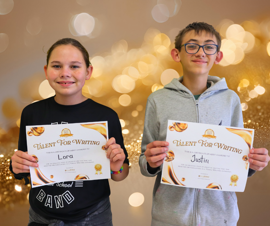 Congratulations to 8th-grader Gia Perez and 6th-grader Mary Ella Meuth for their outstanding writing talent! Both students have been chosen for publication in the @YoungWritersUSA Stranger Sagas anthology for their mysterious and exciting stories. Thank you so much to all who entered and proudly represented the Giddings Middle School Buffalos!