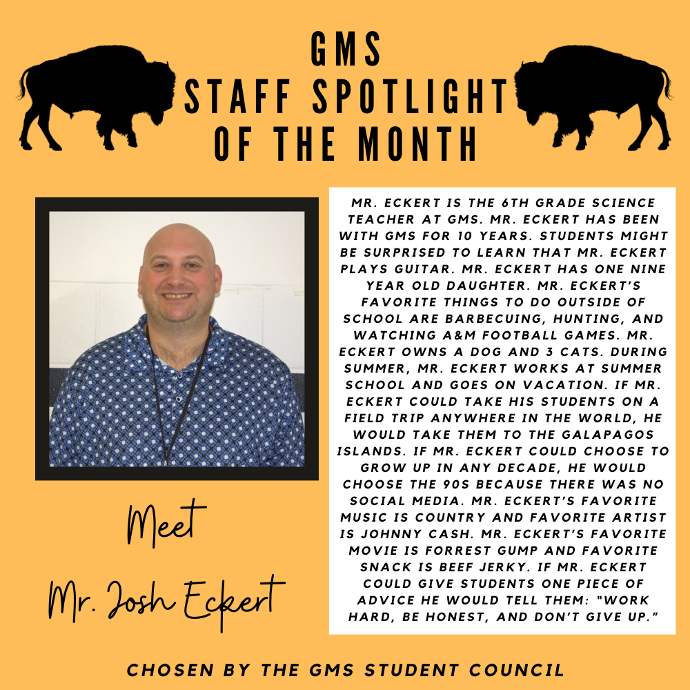 Staff Spotlight Eckert