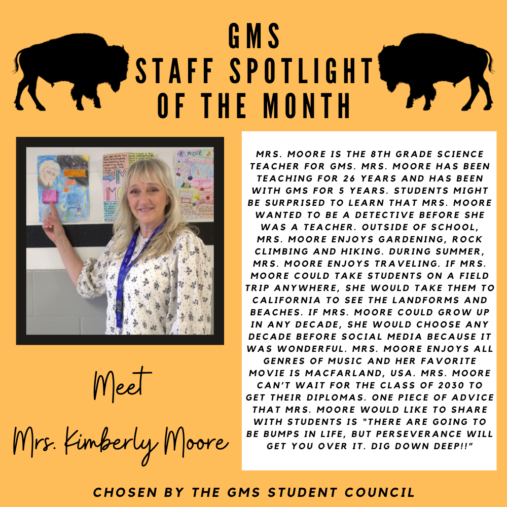 Staff Spotlight Mrs. Moore   