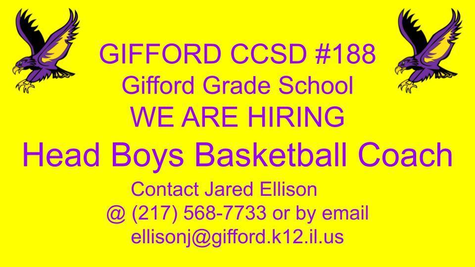Head Boys Basketball Coach