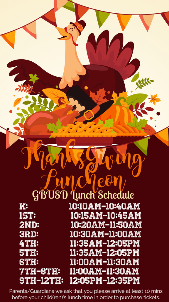 Thanksgiving Schedule