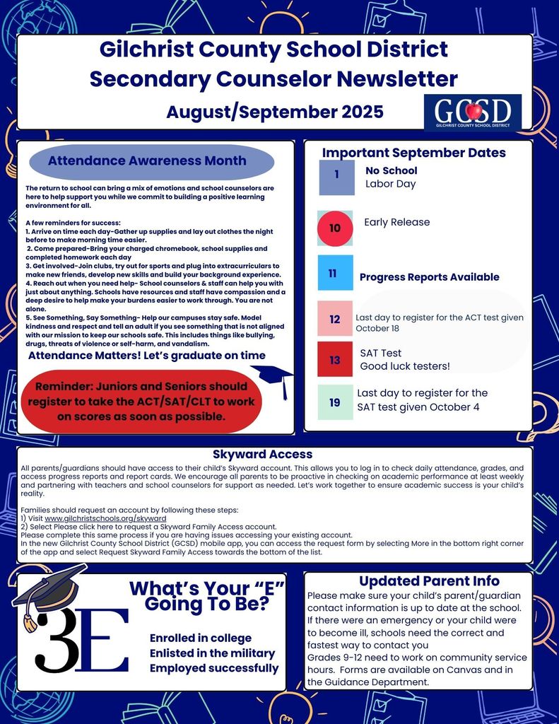 Secondary School Counselor Newsletter
