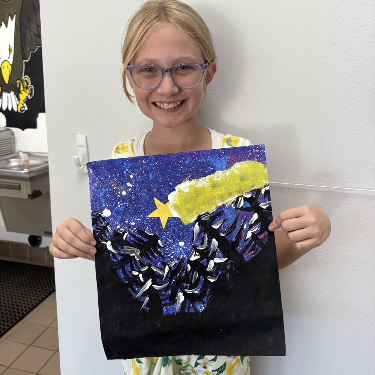 6th - Shooting Star painting 
