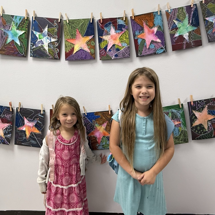 1st - Tie-Dyed stars with patterned backgrounds 