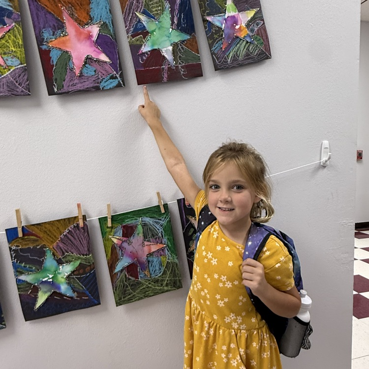 1st - tie-dyed stars with patterned background