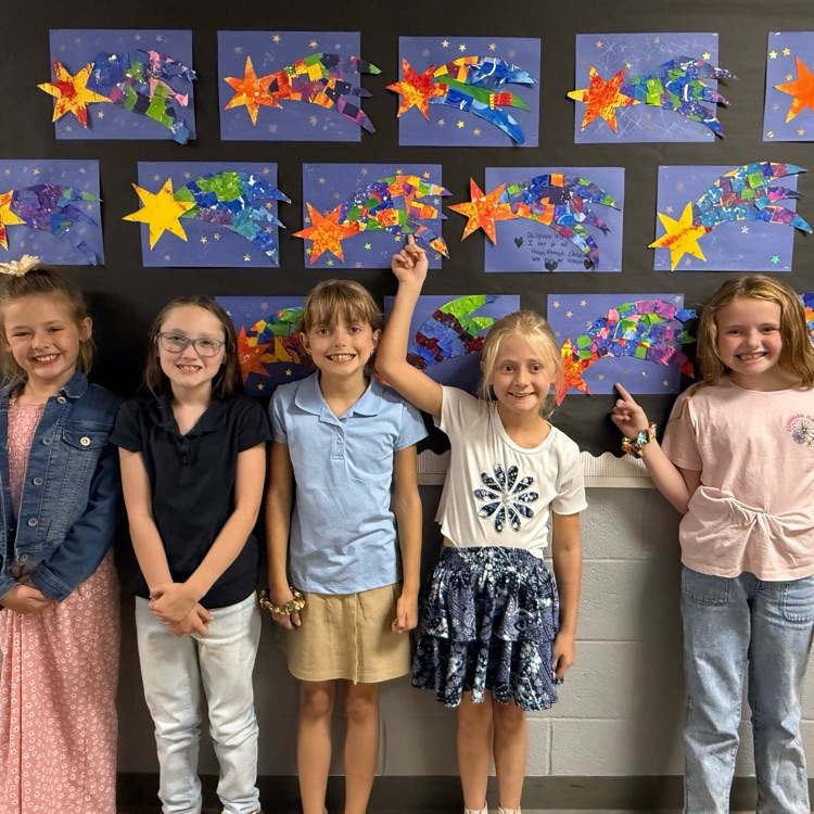 3rd - Paper Collage Shooting Stars 