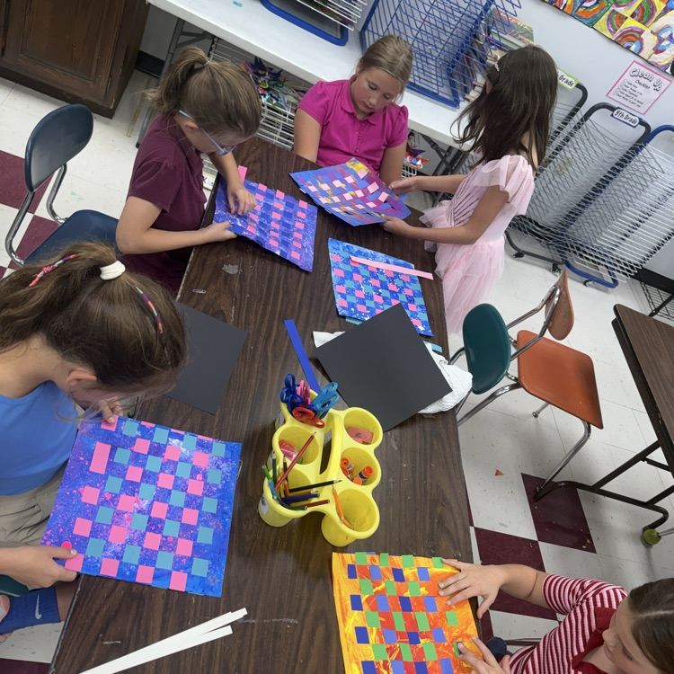 4th grade paper weaving (stars to come!) 