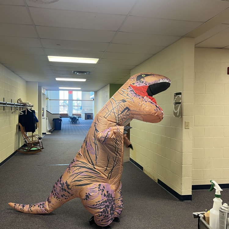 Dino Roaming the hallway 