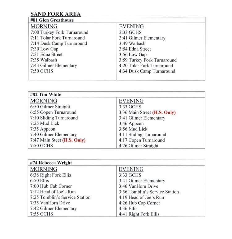 bus routes