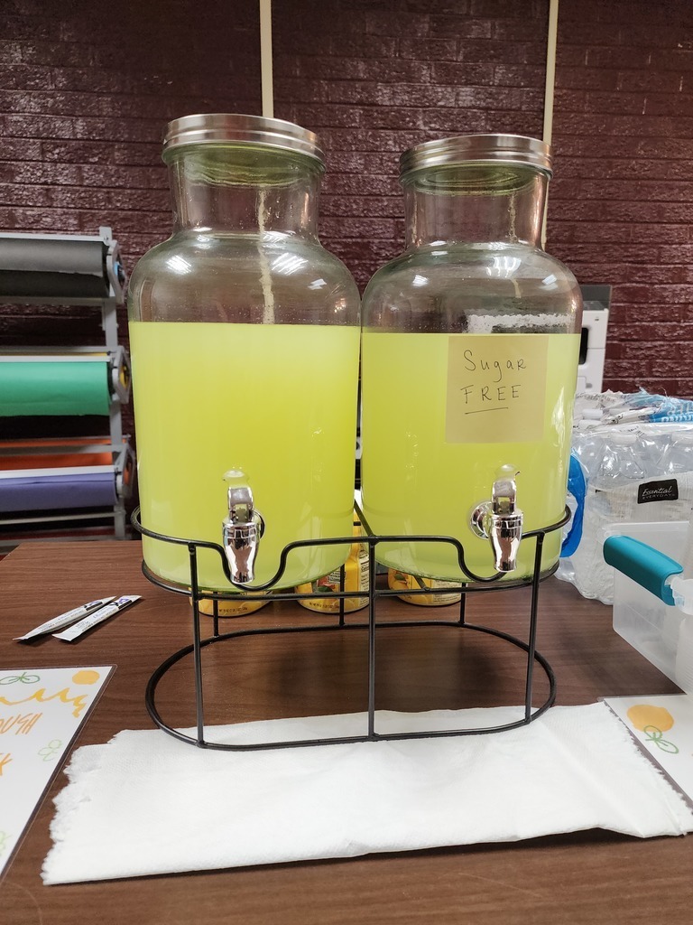 big jugs of lemonade