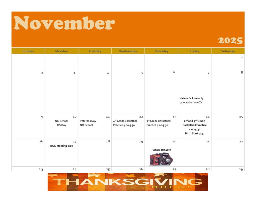 November calendar