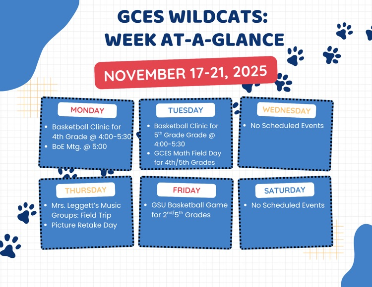 week at a glance