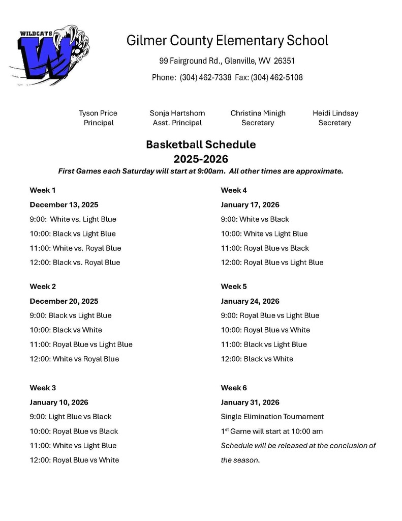 basketball schedule