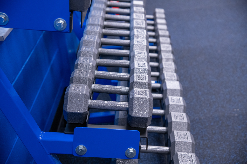 weights in a rack