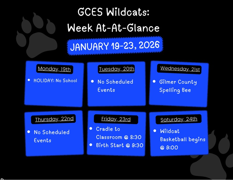 week at a glance
