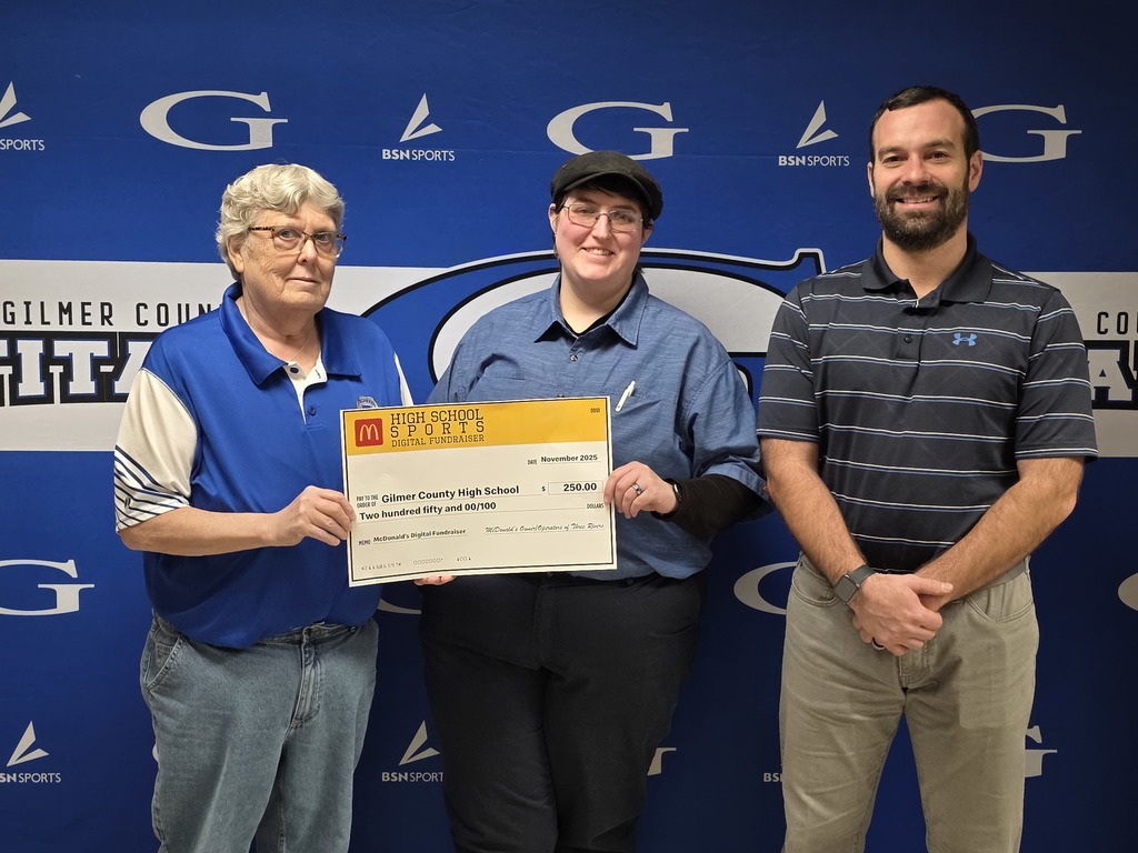 Presentation of Check to Gilmer County High School