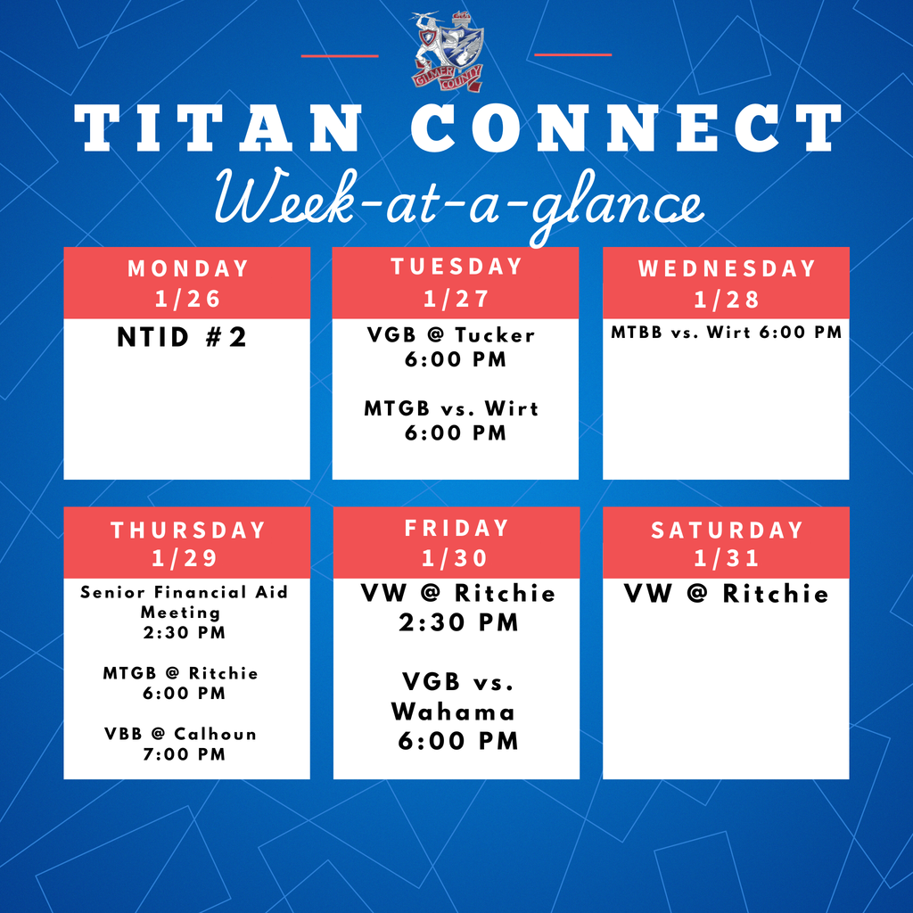week at a glance graphic