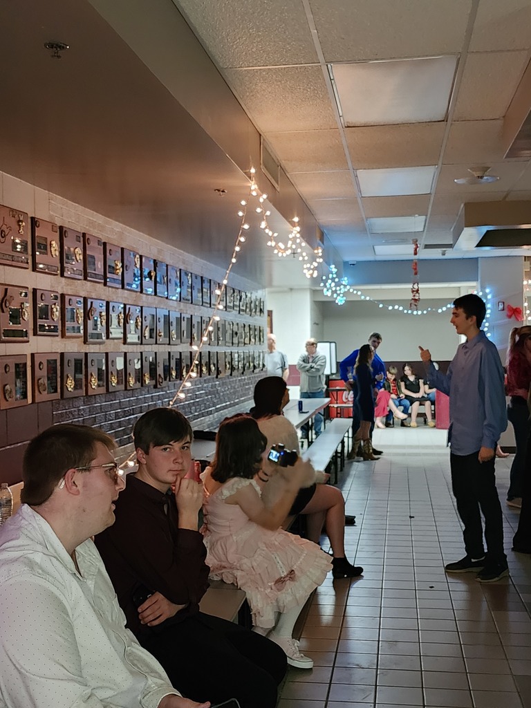 Students hanging out at the dance