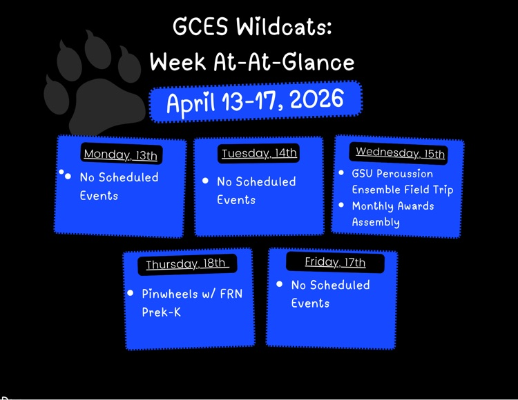 week at a glance