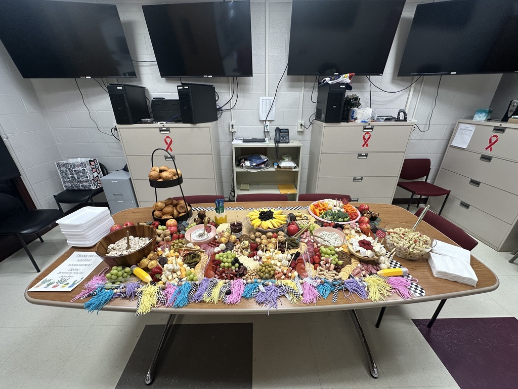 Massive charcuterie board in the office