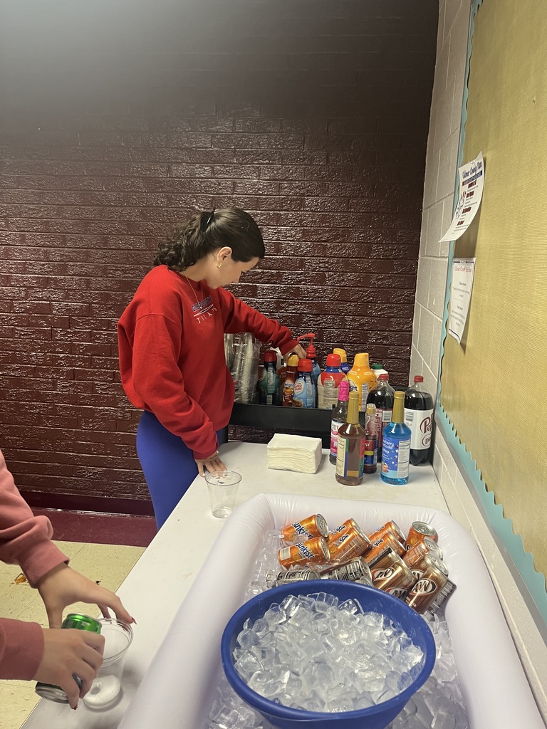 dirty soda bar - two students making sodas