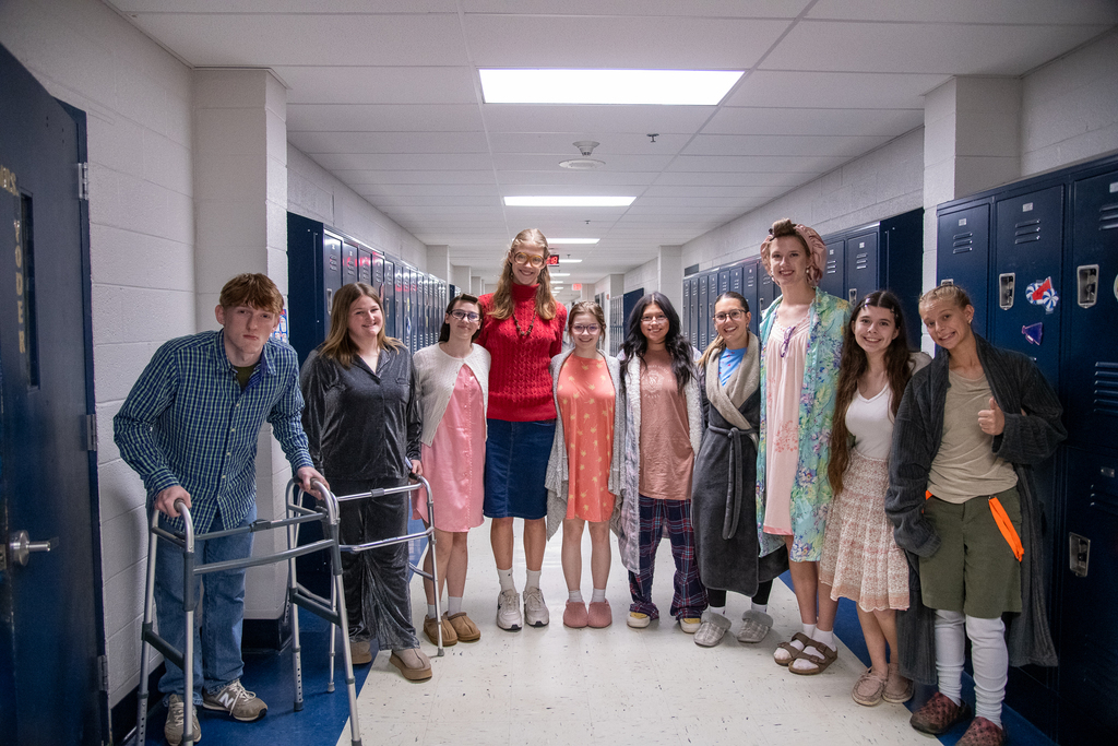 students for senior citizen day 