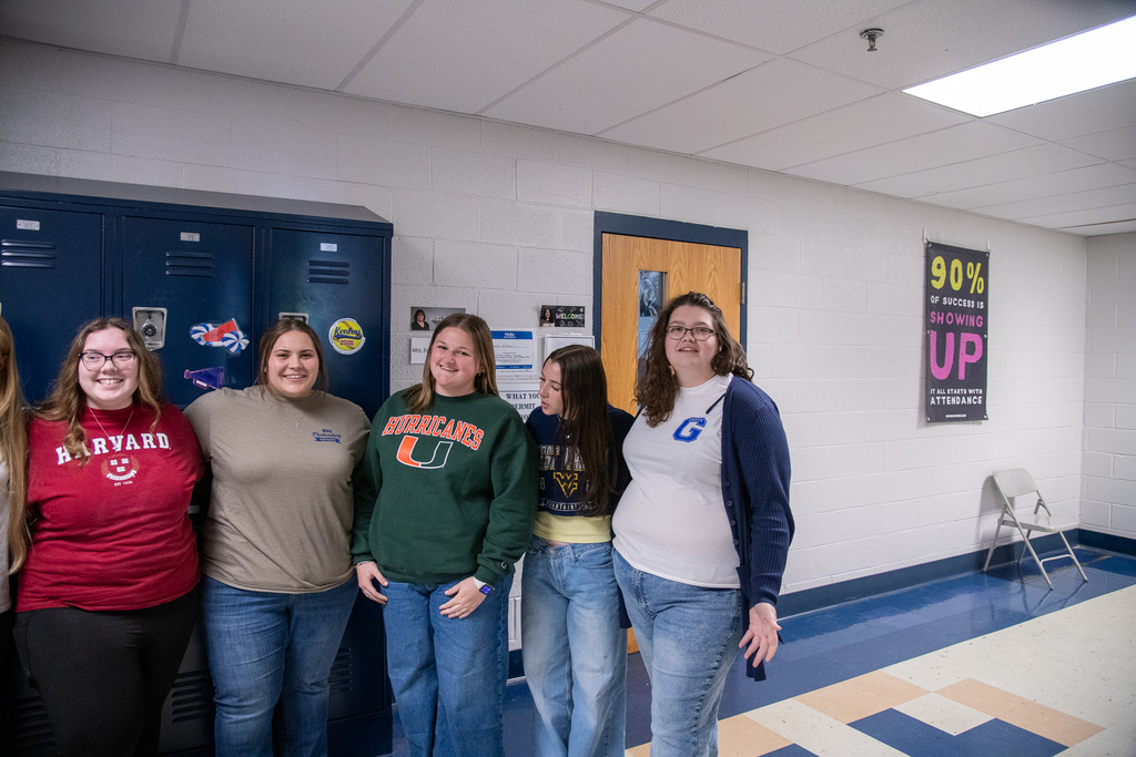 more students lined up for college and career day