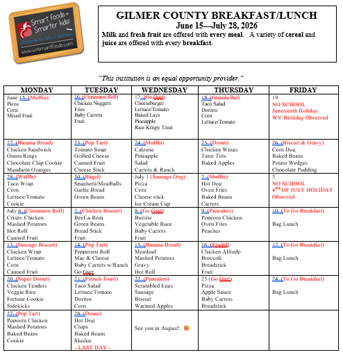 Summer Menu