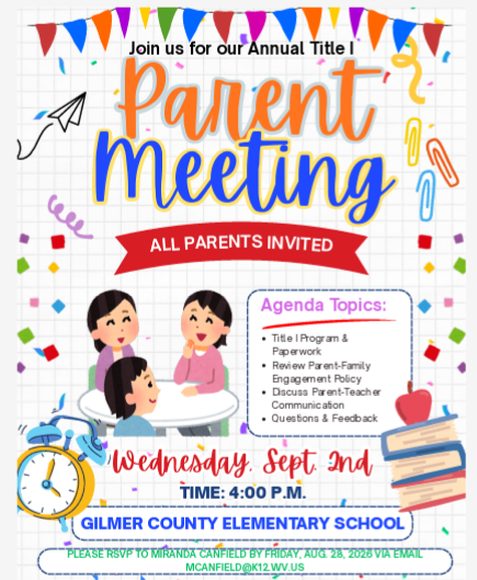 Fall 2026 Parent Meeting Flyer