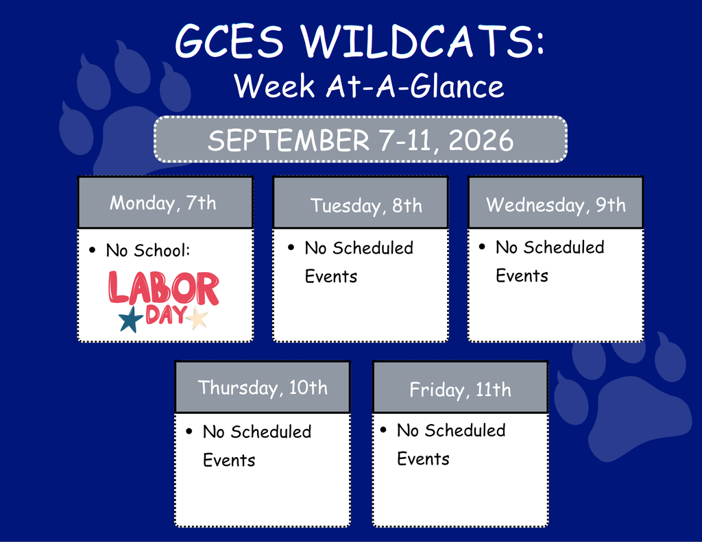 Week At a Glance Sept 7-11