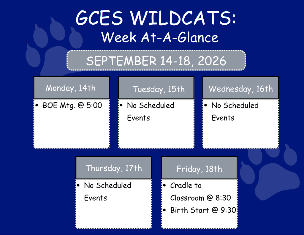 week at a glance Sept 14-18