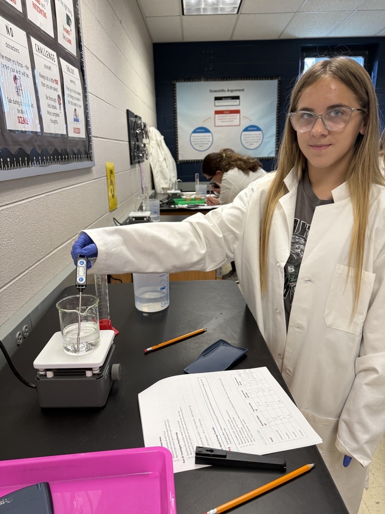 student measuring temperature