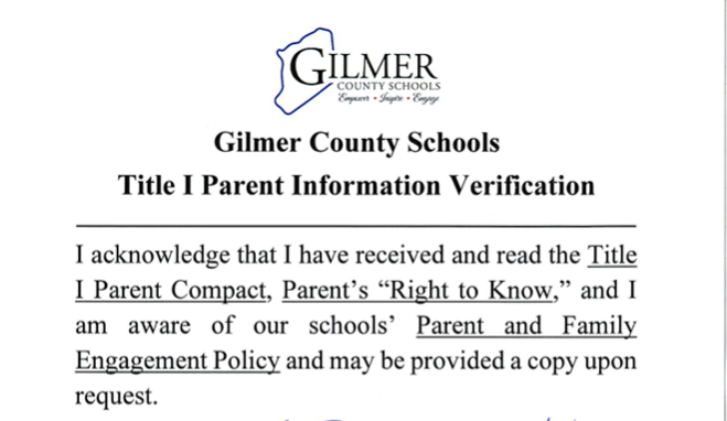 Verification Form for Title I